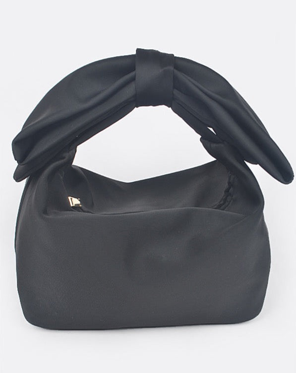 Black Nylon Bow Bag